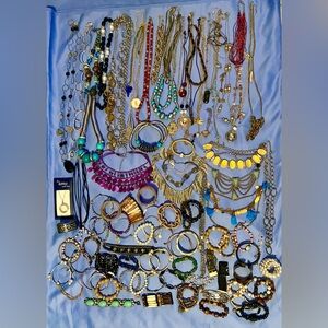 Huge Fashion Jewelry Lot of  120 Vintage to Now Signed/unsigned. All wearable